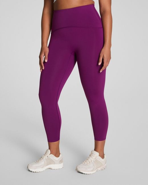Spanx Purple Shape Booty Boost 7/8 Leggings With Secretsweat Tech