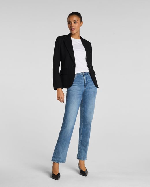 Spanx Blue Ponte Tailored Blazer