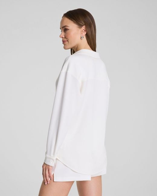 Spanx White Airessentials Oversized Button Down