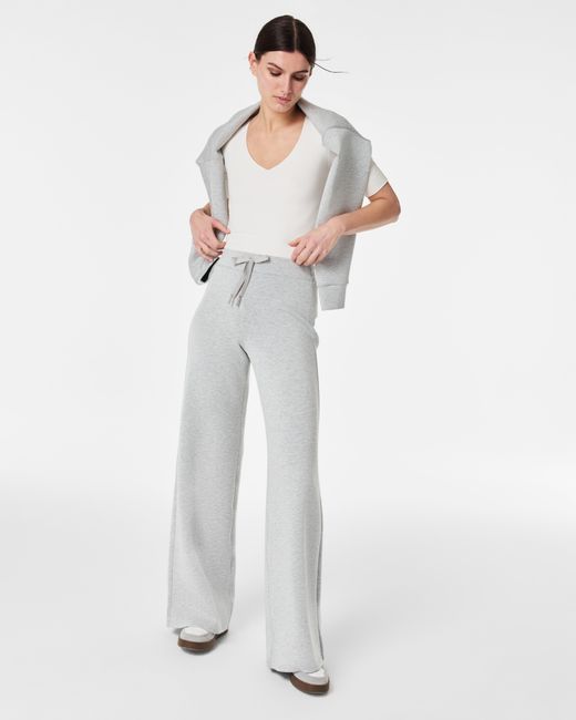 Spanx White Airessentials Wide Leg Pant