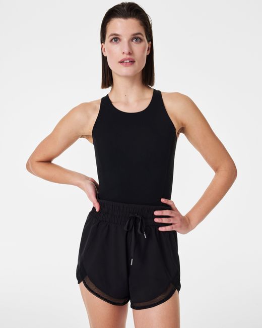 Spanx Black The Get Moving Easy Access Exercise Romper