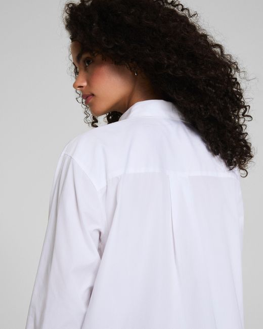 Spanx White ® Poplin Oversized Button-down