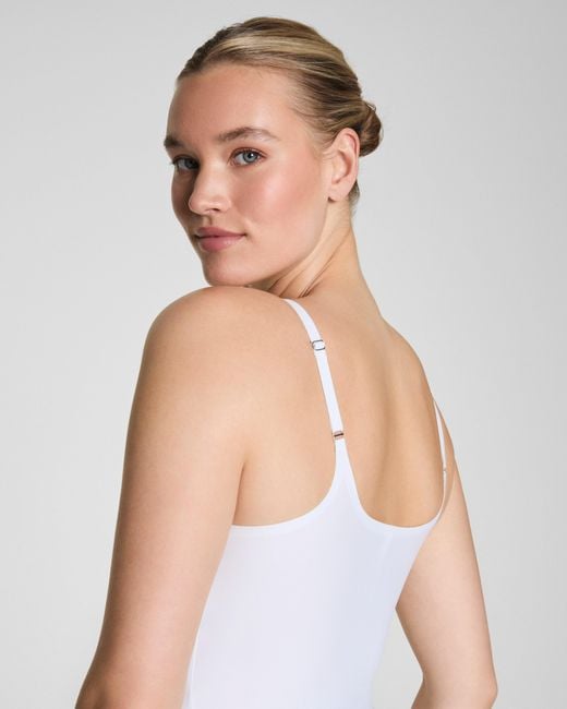 Spanx White Supersmooth Essential V-Neck Slip