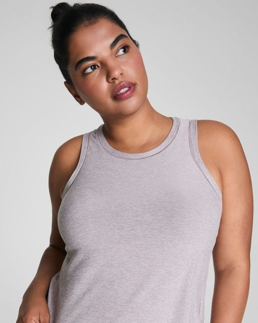 Spanx Purple Softstretch Crewneck Tank Top