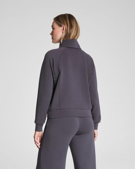 Spanx Blue Airessentials Half Zip Top
