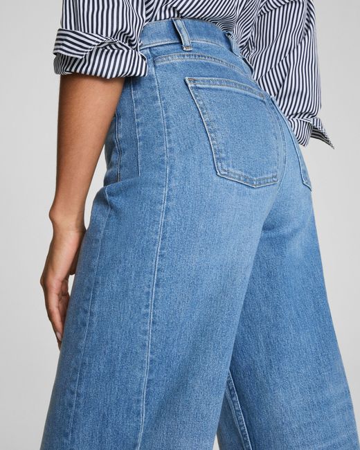 Spanx Blue Shape Authentic 360 Barrel Leg Jeans, Elysian