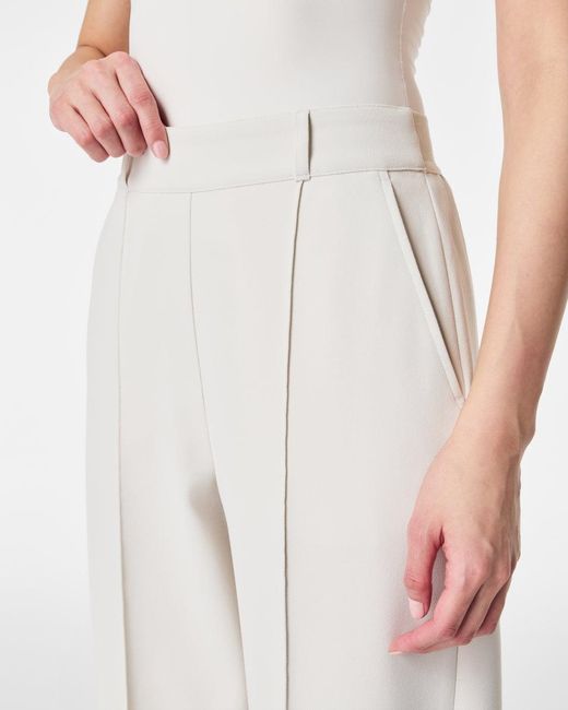 Spanx White Carefree Crepe Trouser With No-show Coverage