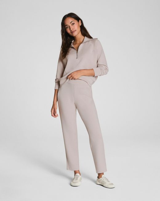 Spanx White Airessentials Slim Straight Pants