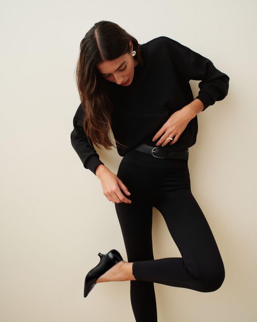 Spanx Black Shape Ribbed Knit Legging