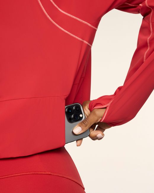 Spanx Red Boostup Runclub Full Zip Jacket