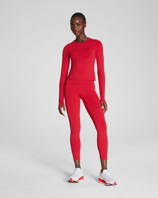 Spanx Red Shape Booty Boost 7/8 Leggings With Secretsweat Tech