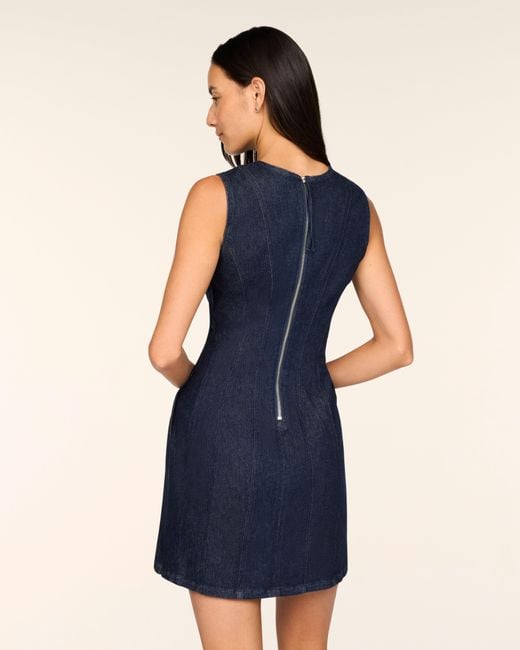 Spanx Blue Seamed Mini Dress