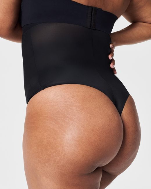 Spanx Black Shape Invisible High-Waisted Thong