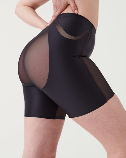 Spanx Blue Shape Booty-Lifting Mid-Thigh Shorts
