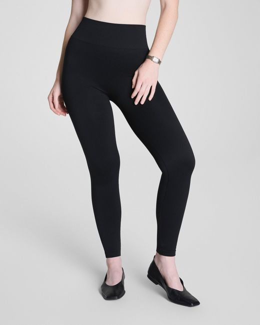 Spanx Black Shape Ribbed Knit Legging