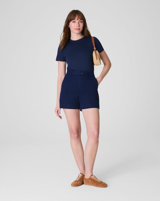 Spanx Blue Supersmoothtm Stretch Twill Short, 5"