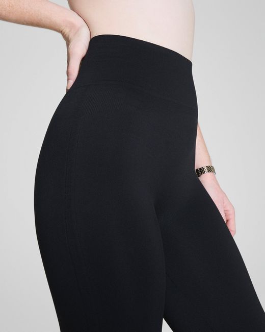 Spanx Black Shape Ribbed Knit Legging