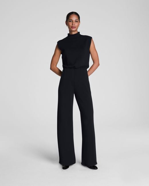 Spanx Blue Airessentials Mockneck Jumpsuit