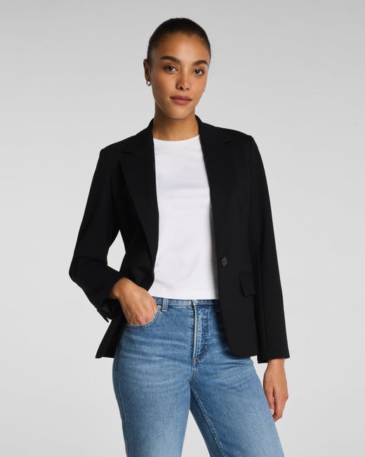 Spanx Blue Ponte Tailored Blazer