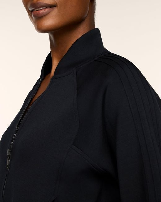 Spanx Black Airessentials Pintuck Track Jacket