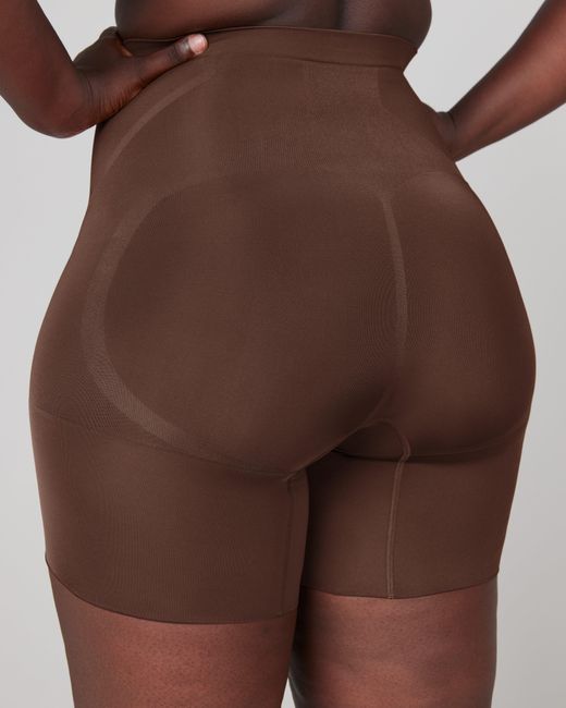 Spanx Brown Sculpt Oncore Mid-Thigh Shorts