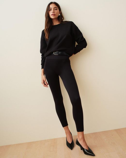 Spanx Black Shape Ribbed Knit Legging