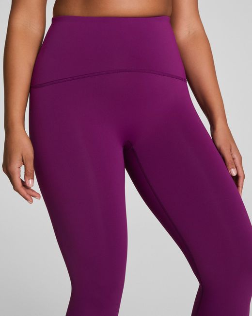 Spanx Purple Shape Booty Boost 7/8 Leggings With Secretsweat Tech