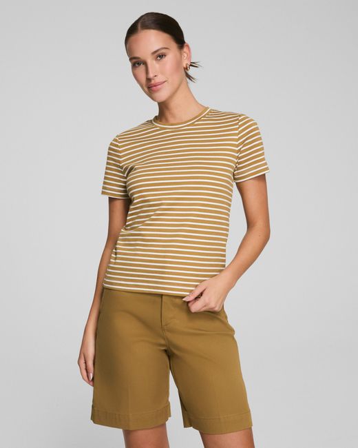 Spanx Natural ® Cotton Crewneck Tee, Stripe