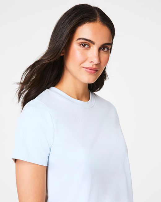 Spanx White Cotton Crewneck T-Shirt