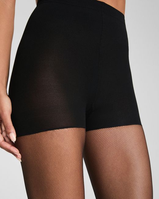 Spanx Black Shape Micro Fishnet Stockings