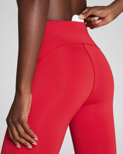 Spanx Red Shape Booty Boost 7/8 Leggings With Secretsweat Tech