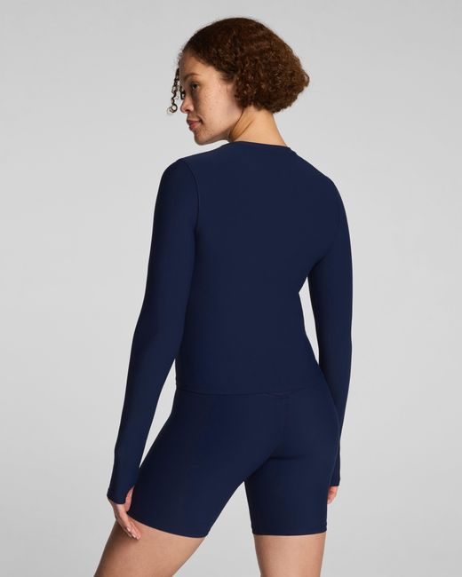 Spanx Blue Onform Long Sleeve Top