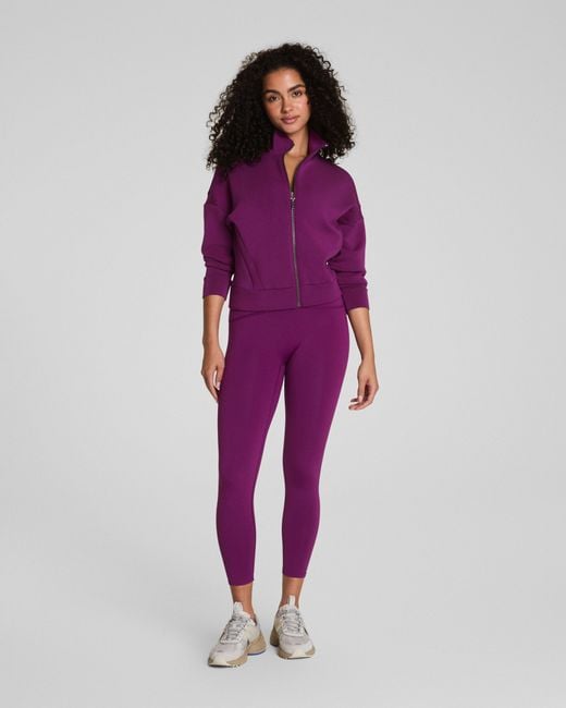 Spanx Purple Shape Booty Boost 7/8 Leggings With Secretsweat Tech