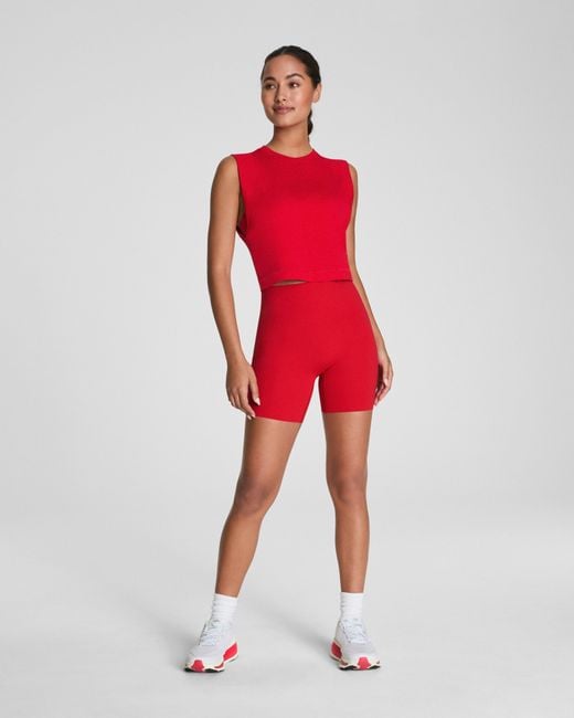 Spanx Red Boostup Cropped Tank Top