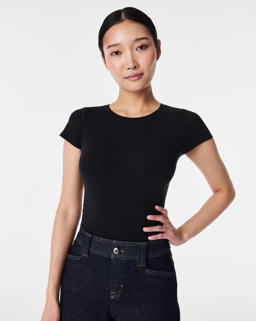 Spanx Black Fit-to-you Crew Neck Tee
