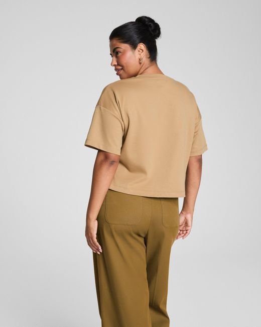 Spanx Green Cotton Cropped T-Shirt
