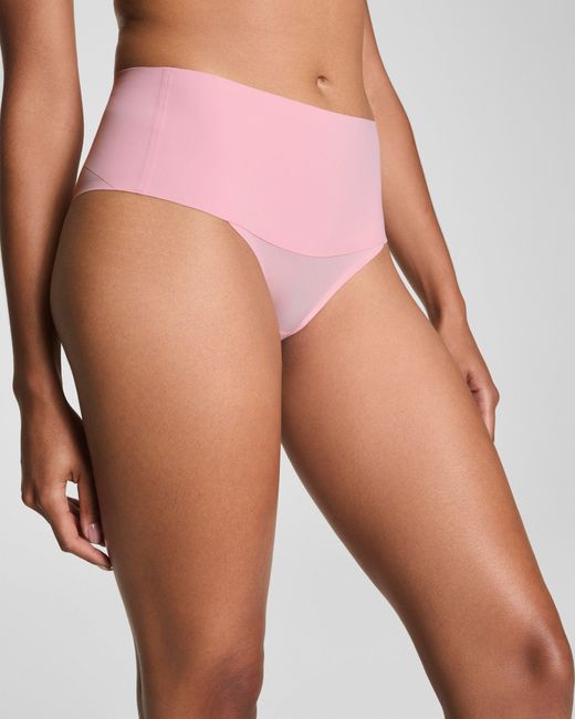 Spanx Pink Supersmooth Undie-Tectable Cotton Tanga