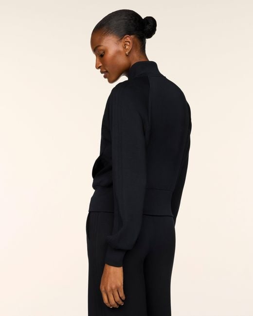 Spanx Black Airessentials Pintuck Track Jacket