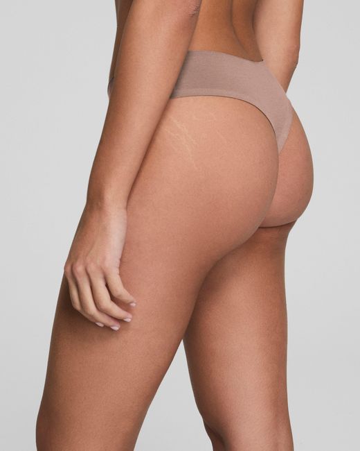 Spanx White Smooth Fit-To-You Supima Cotton Thong 3-Pack