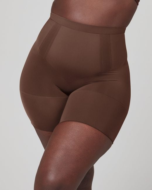 Spanx Brown Sculpt Oncore Mid-Thigh Shorts