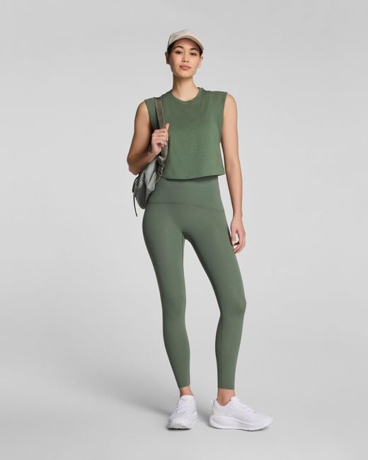 Spanx Green Boostup Cropped Tank Top