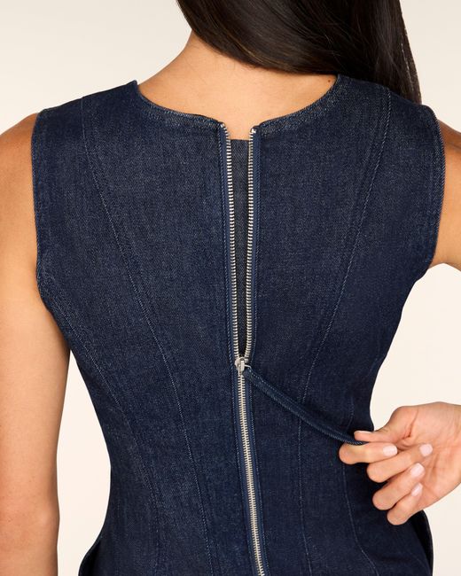 Spanx Blue Seamed Mini Dress