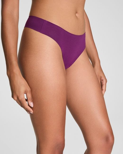 Spanx Pink Smooth Fit-To-You Supima Cotton Thong 3-Pack Box