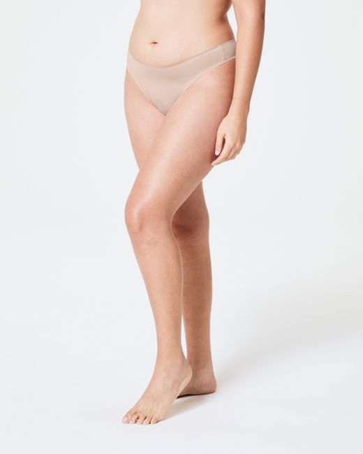 Spanx Natural Smooth Fit-To-You Modal Cotton Thong 3-Pack Box