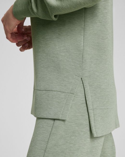 Spanx Green Airessentials Half Zip Top Tunic
