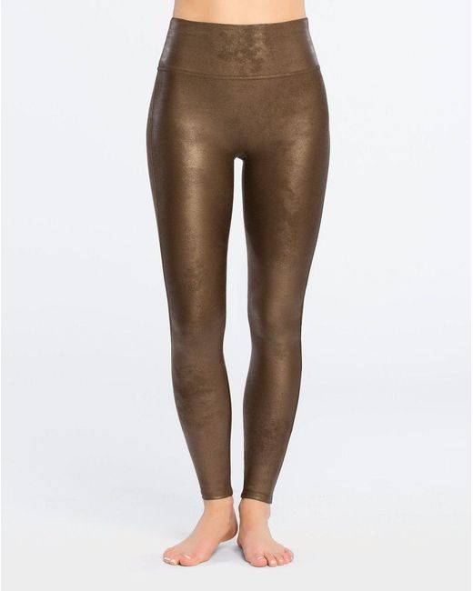 Spanx Brown Faux Leather Leggings