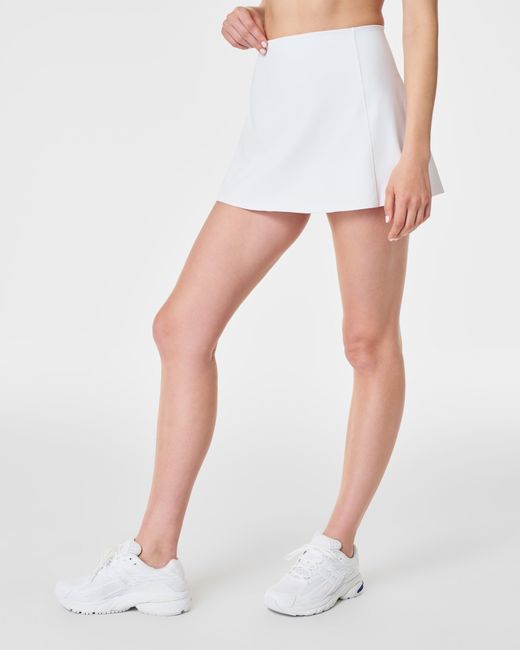 Spanx White Shape Bodyline Skort With Mid-Tummy Compression, 15"