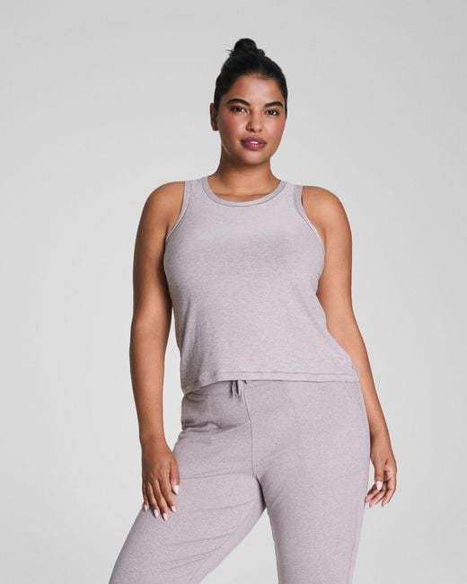 Spanx Purple Softstretch Crewneck Tank Top