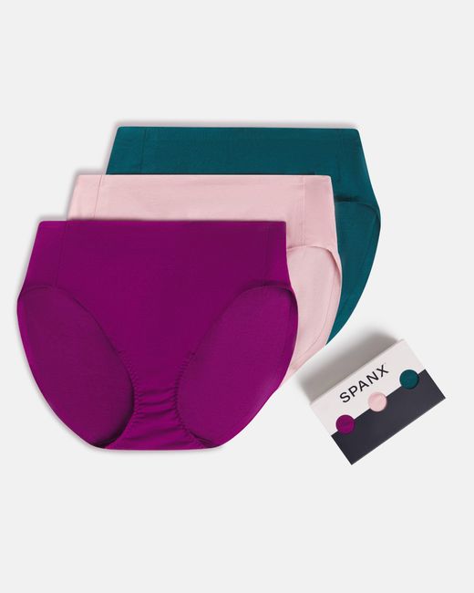 Spanx Purple Smooth Fit-To-You Supima Cotton Brief 3-Pack