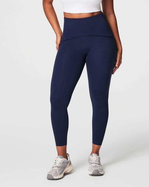 Spanx Blue Shape Booty Boost Side Pocket Leggings